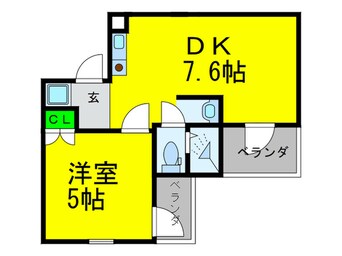 間取図 ミングル　ＲＯＳＡ