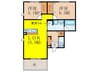 Le Cing小野原 2LDKの間取り