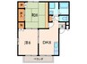 ハイツ安岡 2DKの間取り