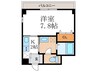 アベニール出町柳 1Kの間取り