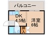 コーポ南住吉 1DKの間取り