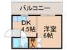 コーポ南住吉 1DKの間取り