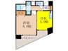 シャインビュ－新大阪 1DKの間取り