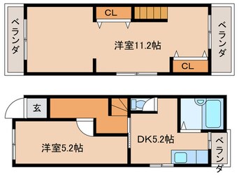 間取図 塩屋町6丁目テラスハウス　南棟