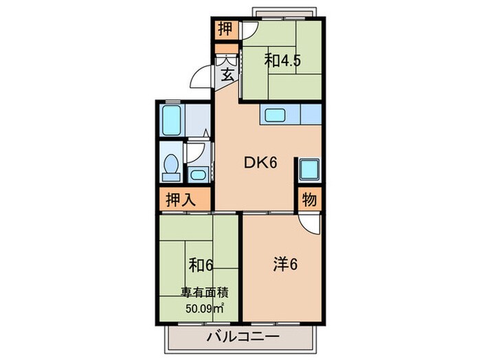 間取り図 セジュ－ルナカノ