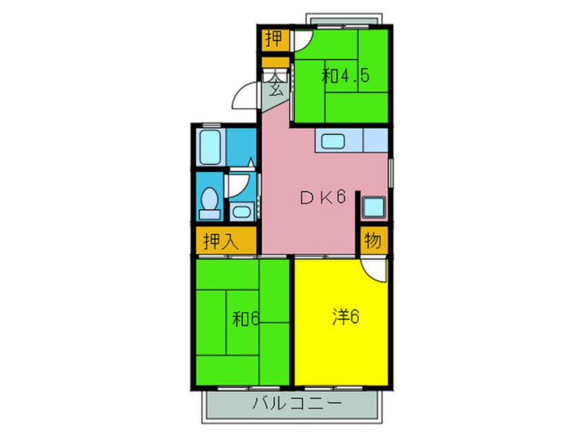 間取図 セジュ－ルナカノ