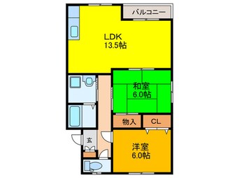 間取図 第６コーポ平野