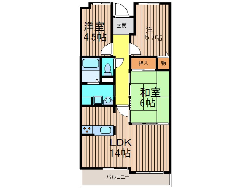 間取図 住道ファ－ストハイツ