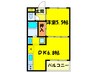 アメニティ昭南 1DKの間取り