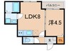 アーバンコート加古川 1LDKの間取り