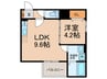 Ｄ　ｐｏｒｔａ　ｓａｉｓｏｎ 1LDKの間取り