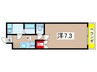 チェリーブロッサム嵯峨野 1Kの間取り
