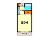 グランシャリオ勝屋 1Kの間取り