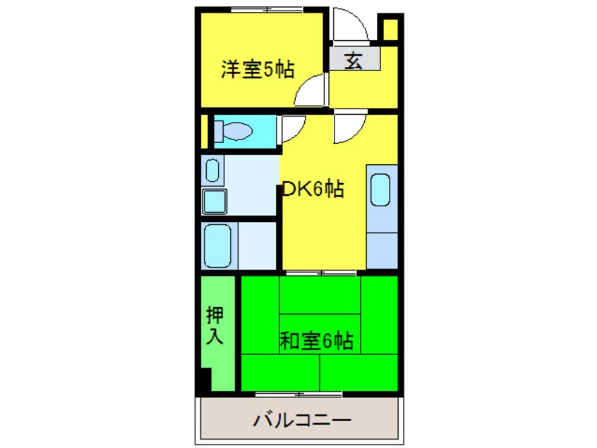 間取図 ロイヤルコーポ忠岡