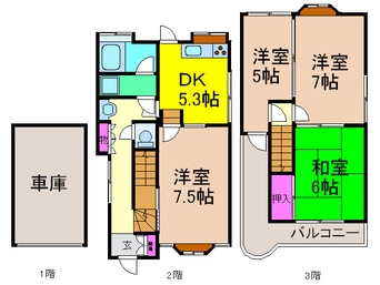 間取図 豊中竹内貸家