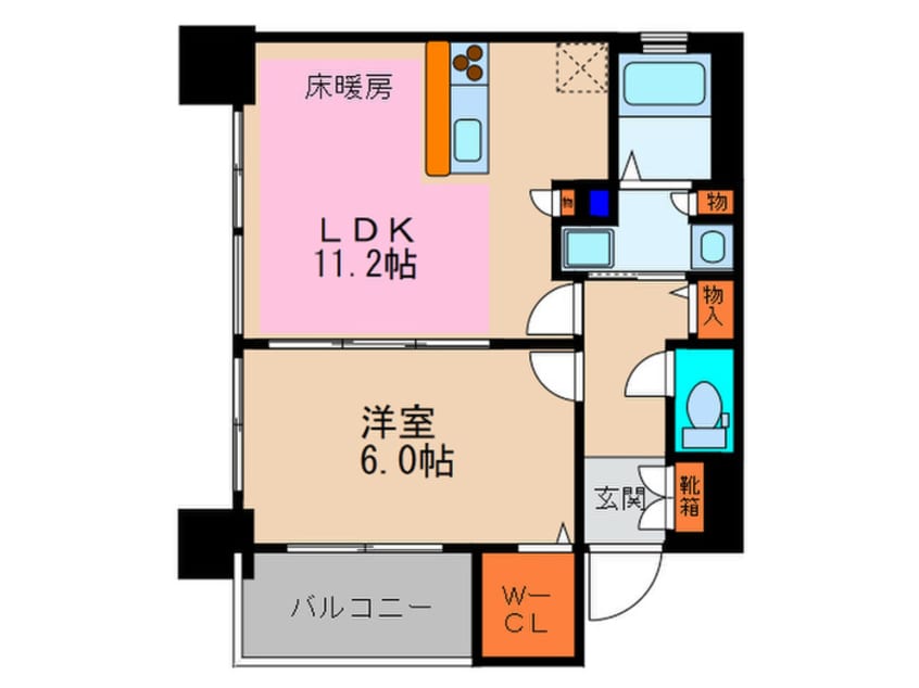 間取図 プレサンス京都烏丸爛都(505)