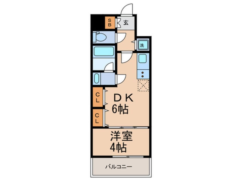 間取図 Ｓ－ＲＥＳＩＤＥＮＣＥ淀屋橋