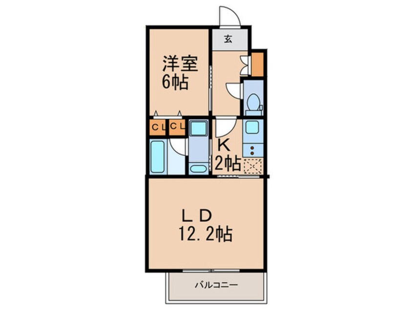 間取図 Ｓ－ＲＥＳＩＤＥＮＣＥ淀屋橋