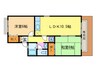 セジュ－ル蘭Ｂ棟 2LDKの間取り