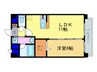 プリエボヌ－ル 1LDKの間取り