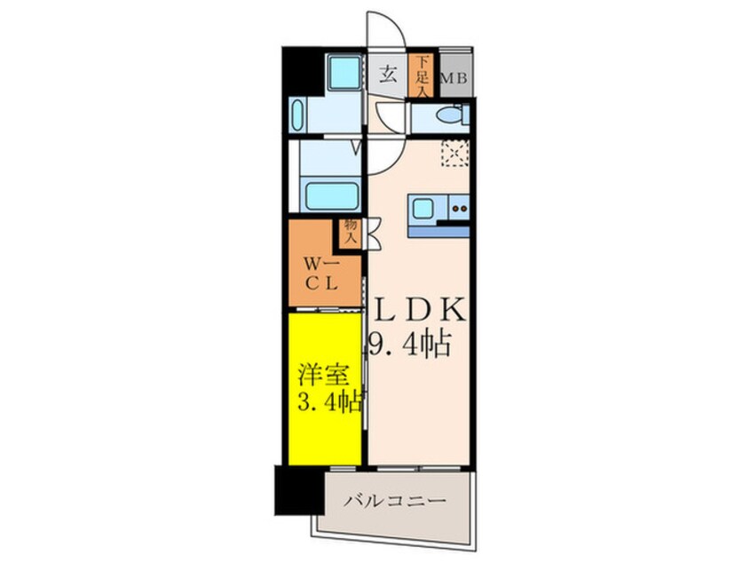 間取図 セレニテ江坂ミラク