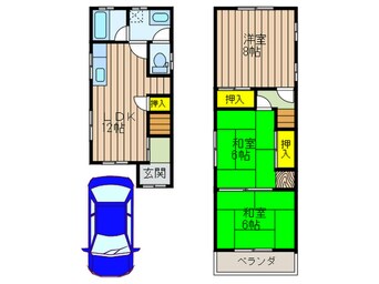 間取図 橋本狩尾貸家