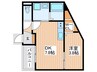 ｻﾝｼｴ寝屋川 1DKの間取り