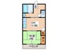マンションパインウェルⅠ 1DKの間取り