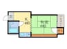 グリーンハイツ笠木 1Kの間取り