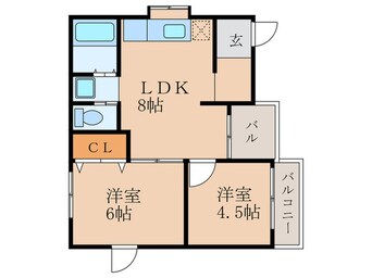 間取図 メゾン・ド・ラヴイール（4B）