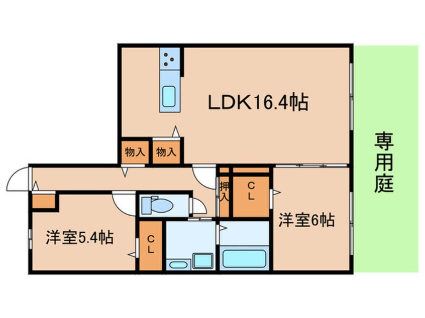 間取図 WELL　HAPPY