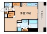 プレジール三ノ宮 1Rの間取り