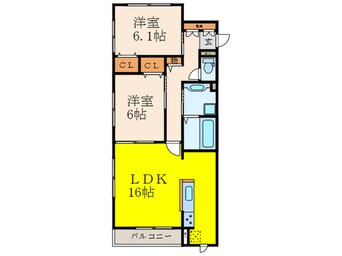 間取図 メルベーユ江坂