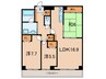 ラピタス３１西宮（2406） 3LDKの間取り