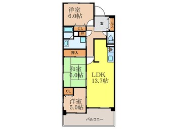 間取図 スカ－ル江坂