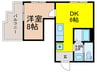 エクセル磯路 1DKの間取り