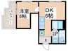エクセル磯路 1DKの間取り