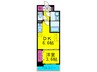 メルベージュ布施 1DKの間取り