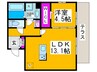 ソッレヴァンテ 1LDKの間取り