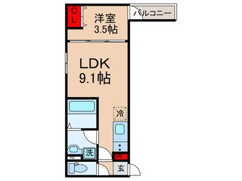 間取図 仮)東大阪市吉田６丁目ＡＰ Ａ棟