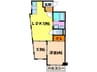 インペリアル碧 1LDK+Sの間取り