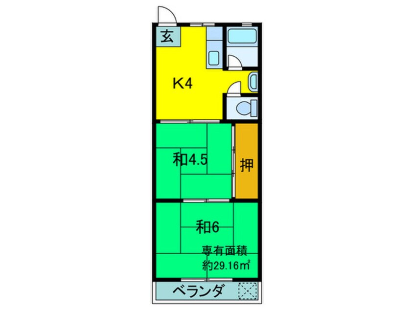 間取図 セントラルハイツＢ棟