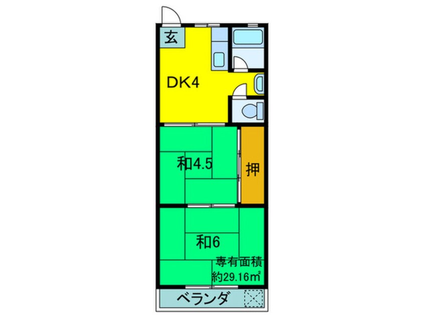 間取図 セントラルハイツＢ棟