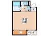 ヒルズハイツ嶺 1Kの間取り