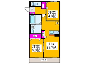 間取図 仮）堺市北区中百舌鳥町共同住宅
