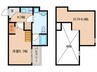 Room東園田 1Kの間取り