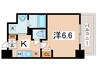 プレデコート北田辺 1Kの間取り