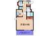 ｴｽﾗｲｽﾞ中之島WEST（２０１） 1Kの間取り