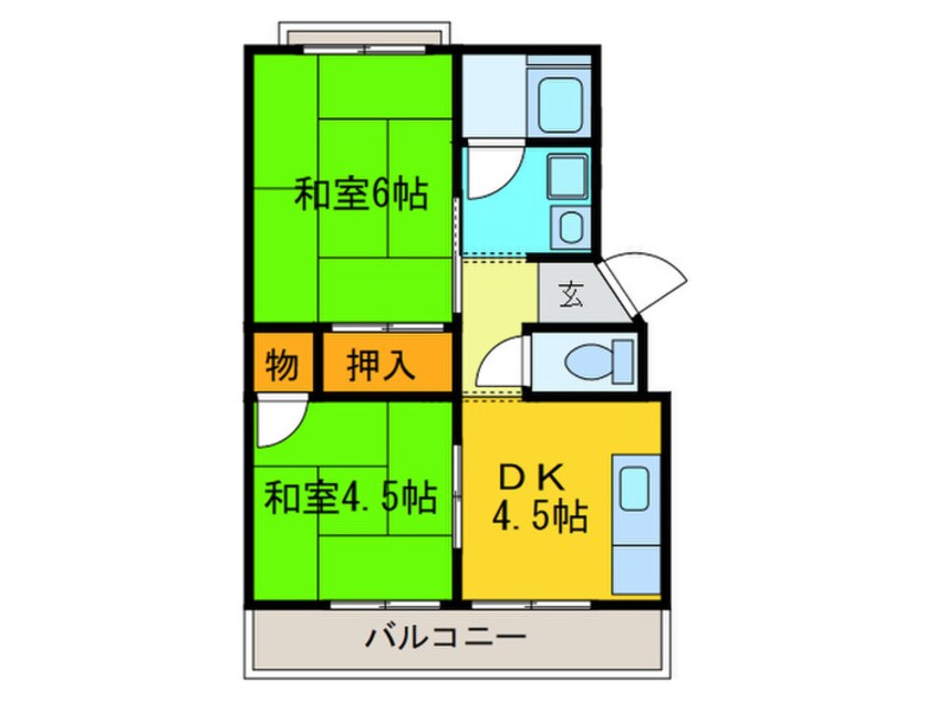 間取図 高安グリ－ンハイツ