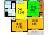 ベルドミール 3DKの間取り